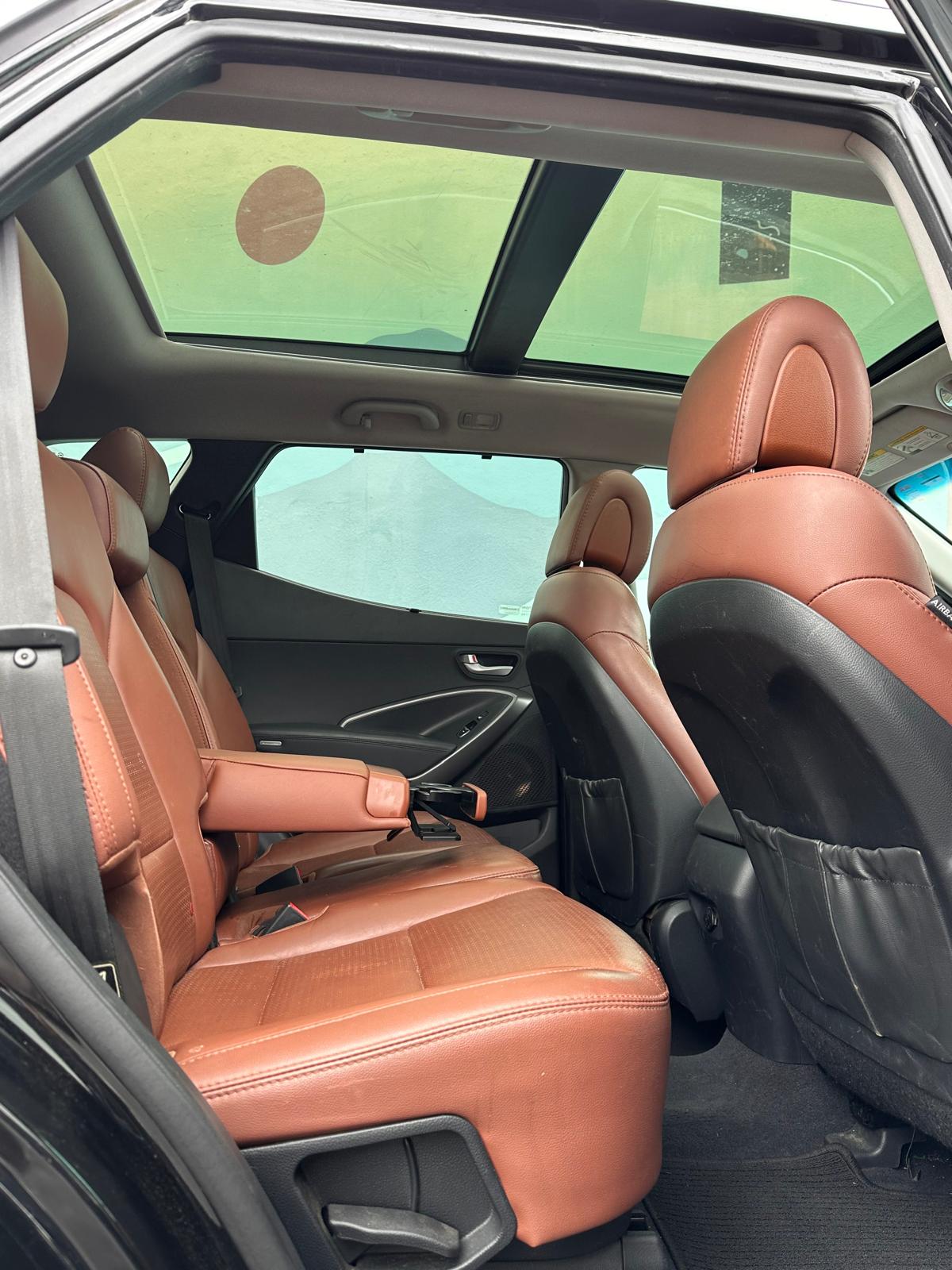 Hyundai Santa Fe Sport interior panoramic sunroof premium leather seats Santa Cruz